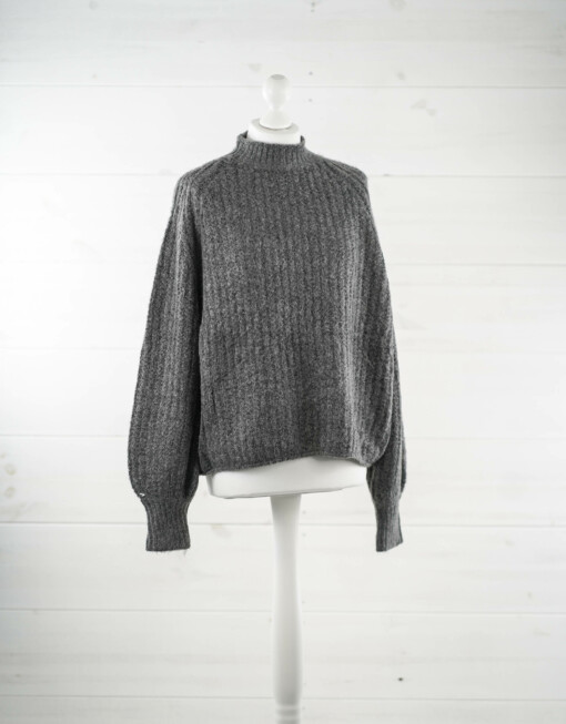 Grobstrickpullover "EILEEN" dunkelgrau (GW16)