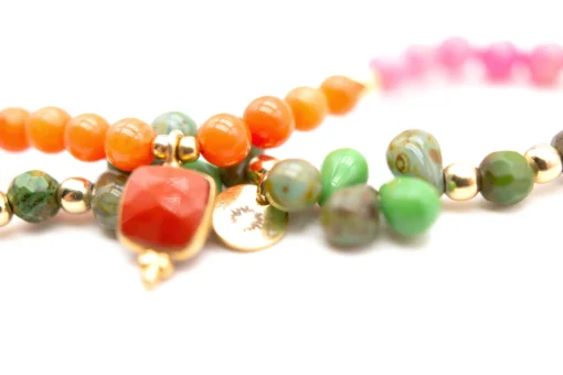 Armband "DROPS GREEN ROSE" (SSK61)