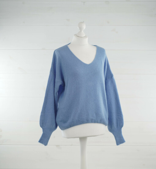 Feinstrickpullover "GIANNA" blau (GW203)