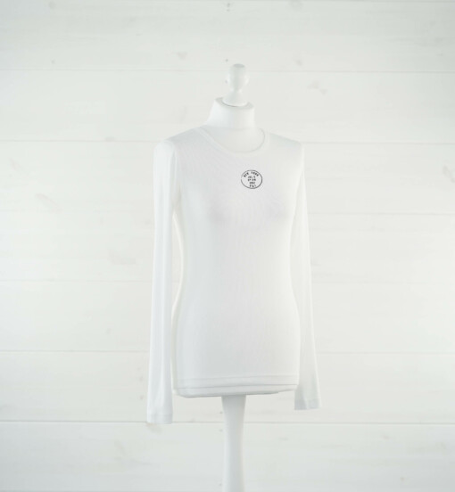 Langarm Shirt "ASTRID" white/black (PI18)