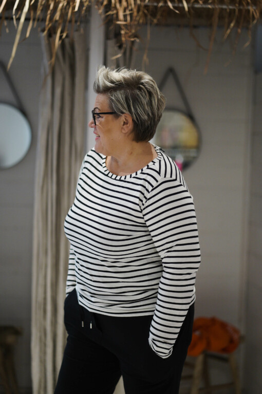 Langarmshirt "LONGSLEEVE STRIPE" (10D69)