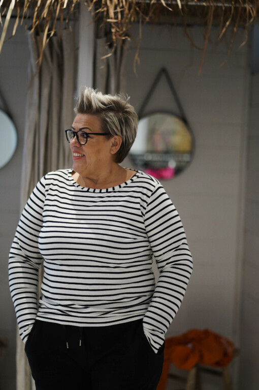 Langarmshirt "LONGSLEEVE STRIPE" (10D69)
