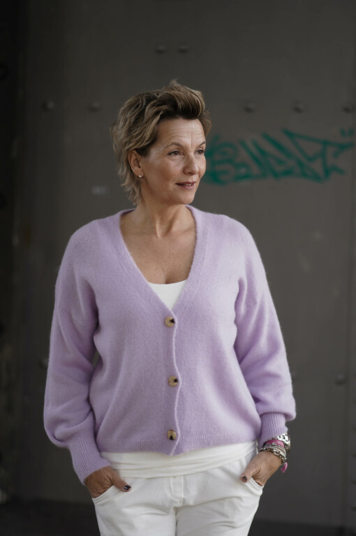 Strickjacke "JUSTINE" flieder (GW210)