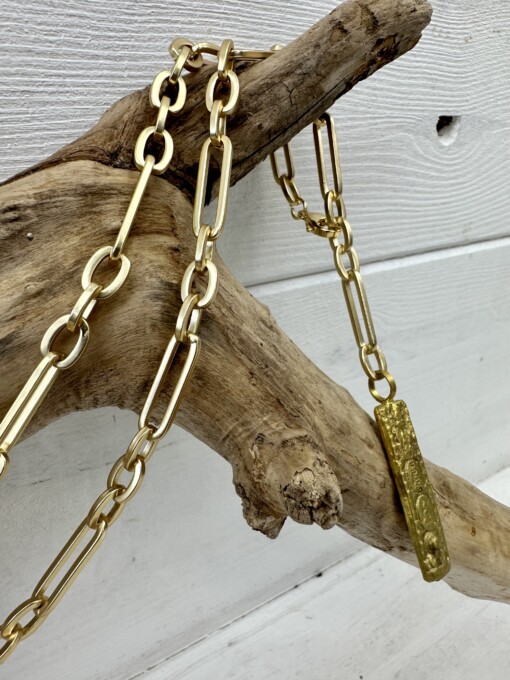 Necklace "ZOE-15" gold matt (IC34)