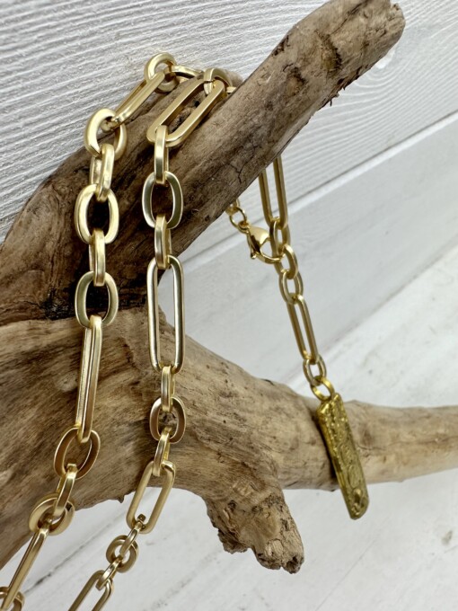 Necklace "ZOE-15" gold matt (IC34)