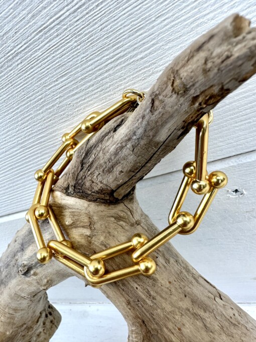 Bracelet "PINK" matt gold (IC07)