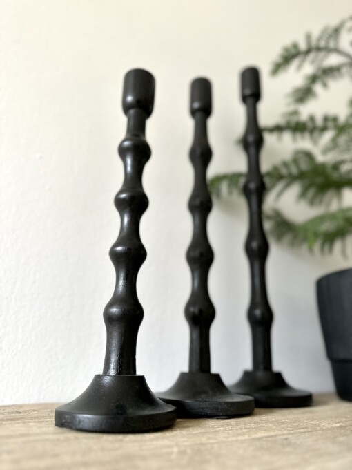 Kerzenständer "DALIA" schwarz Gr. 1+2+3 (LI65)