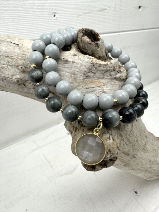 Wickelarmband "TWIN ALL GREY" (SSK15)
