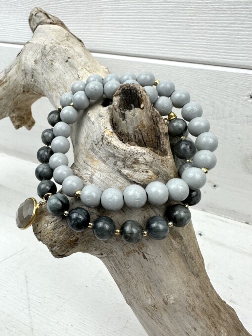 Wickelarmband "TWIN ALL GREY" (SSK15)