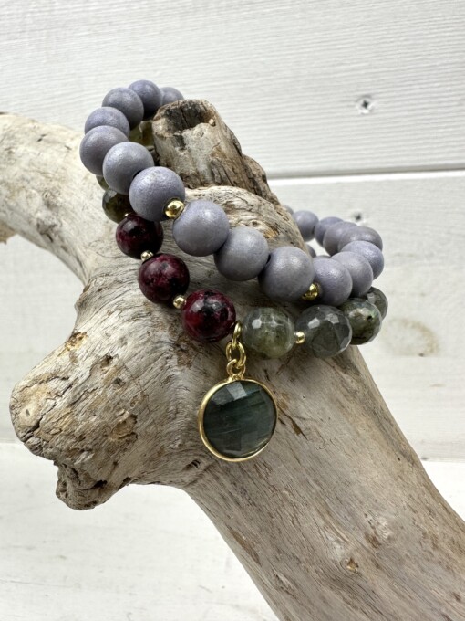 Wickelarmband "TWIN GLOOMY GREY" (SSK16)