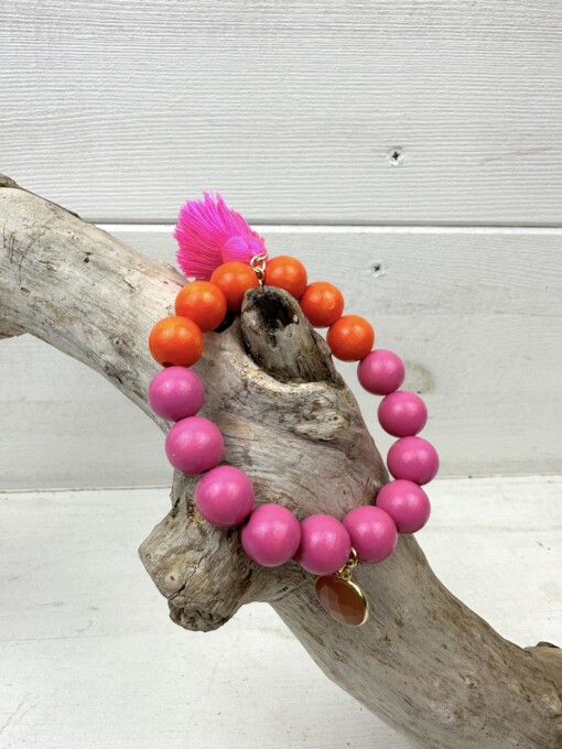 Perlenarmband "PINK ORANGE" (SSK18)