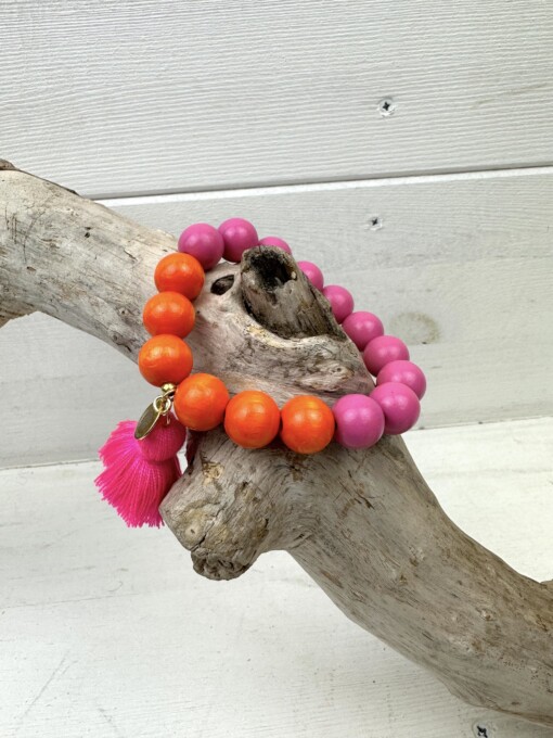 Perlenarmband "PINK ORANGE" (SSK18)