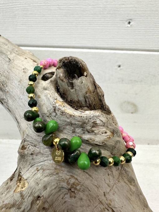 Armband "DROPS GREEN ROSE" (SSK61)