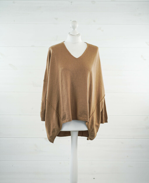 Feinstrick-Pulli "BEA" caramel (GW200)