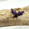 Perlenring “DROPS PURPLE” (SSK74)
