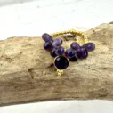 Perlenring “DROPS PURPLE” (SSK74)