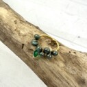 Perlenring “DROPS GREEN” (SSK73)