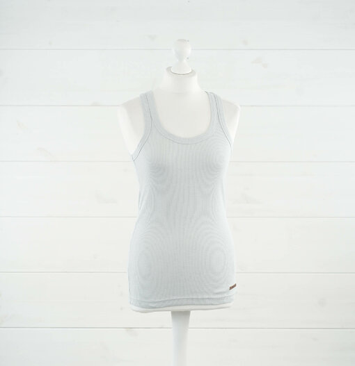 Geripptes Top “RACER” grey blue solid (MSC09)
