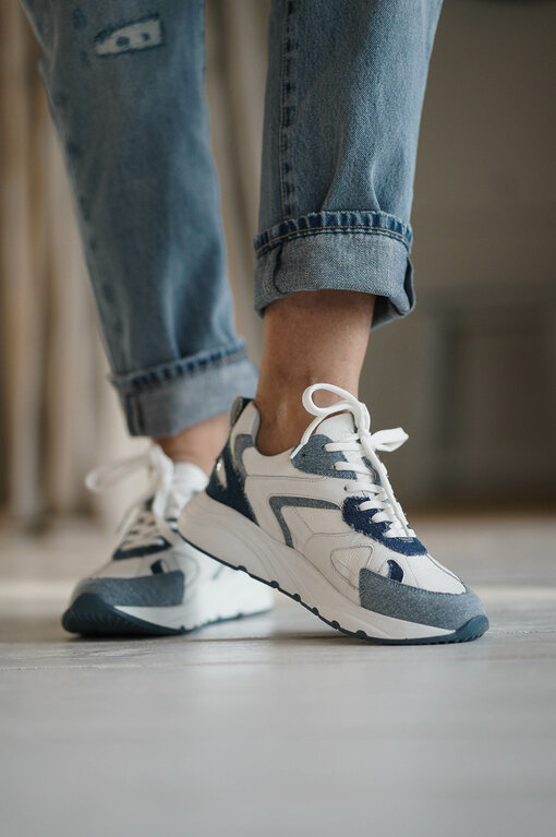 Sneaker “TESS” – white/jeans (JB01)