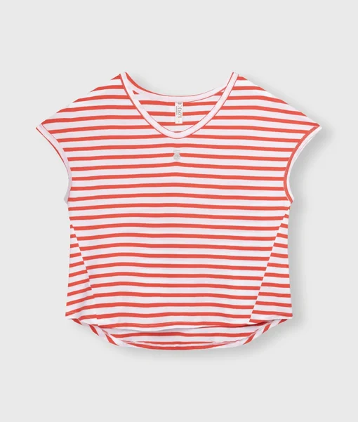 Shirt "LILIAN" white/poppy red (10D38)