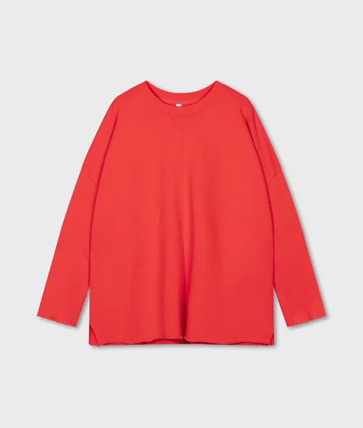 Oversized Fit Sweater "HEIKE" poppy red (10D73)
