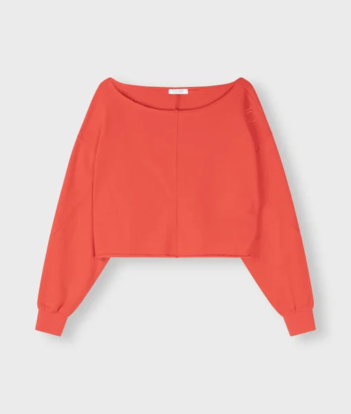 Relaxed Fit Cropped Sweater "SENNA" poppy red (10D57)
