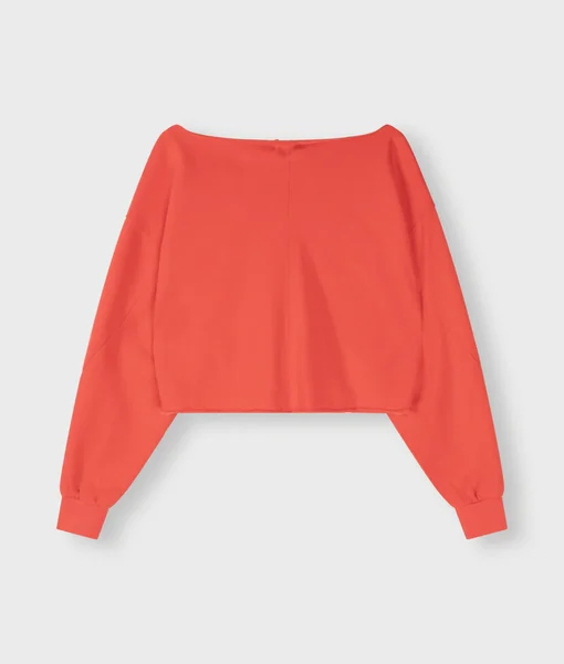 Relaxed Fit Cropped Sweater "SENNA" poppy red (10D57)