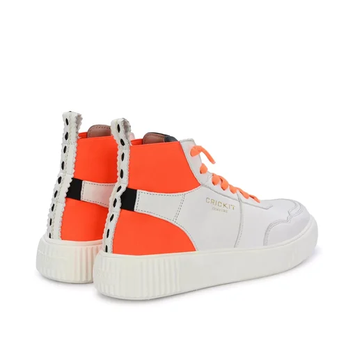 High Sneaker “OLISA” – weiß/orange