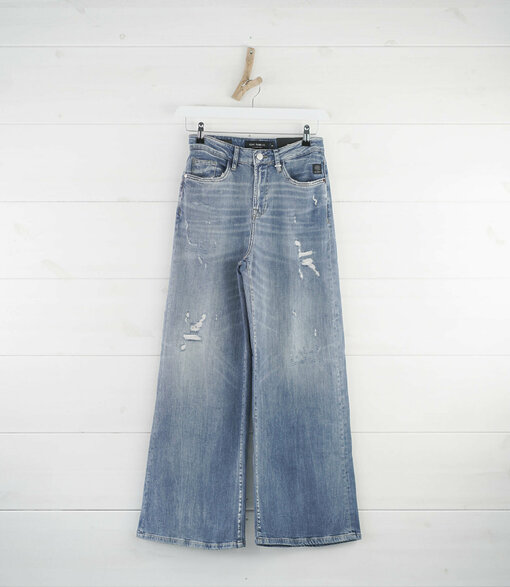 Wide Leg Jeans “KALEA” – middle blue (ER80)