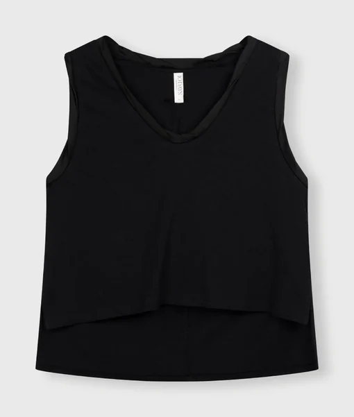 V-Neck Top "ELYSA" black (10D76)