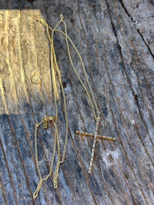 Necklace "CROSS" gold (IC47)