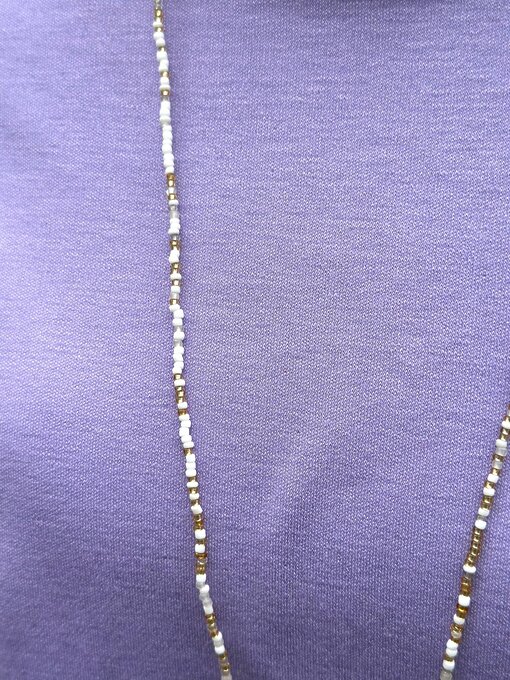 Necklace "LUNA TASSEL" white (IC68)