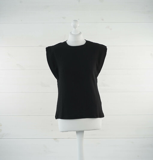 Rippen- Shirt "ANN" black (WB02)