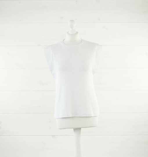 Rippen- Shirt "ANN" white (WB02)