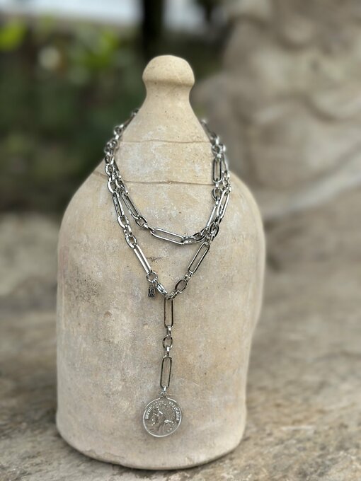 Necklace "ZOE COIN" silver (IC05)