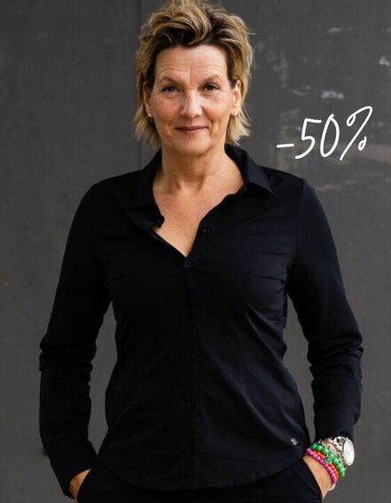 TQ AMSTERDAM - Elastische Hemdbluse "REA" (TQ02)