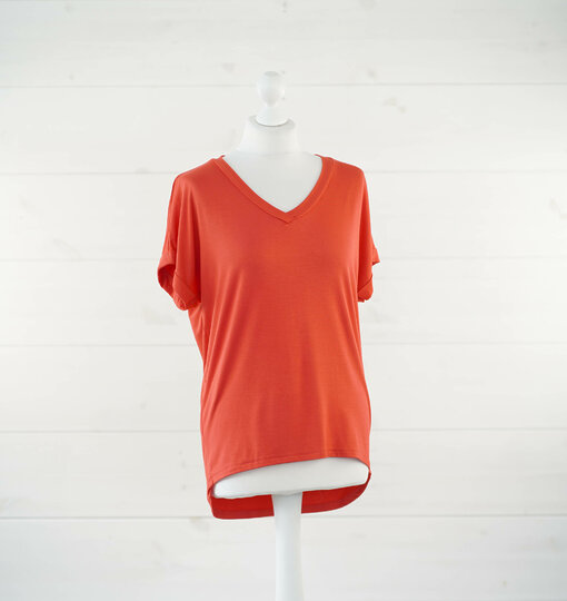 Cooles Shirt “IMKE” orangerot (BA57)