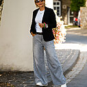 Blazer “LEYA” (ER07) /  Wide Leg Je “KALEA” – snow grey (ER6
