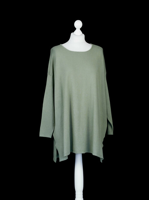 Feinstrickpulli “BIBI” khaki (GW201)