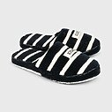 10DAYS – Slippers stripes “CAROLA” black/ecru (10D10)