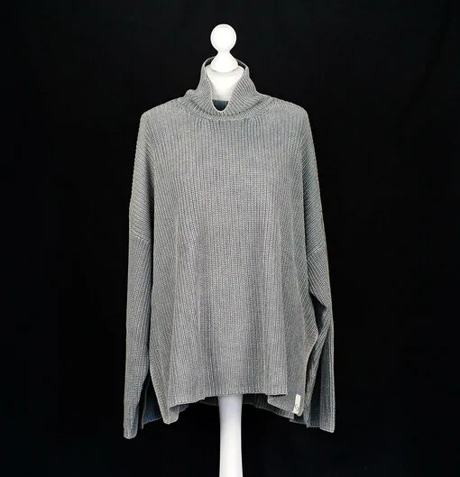 Oversized Strickpullover “FANJA” grey (CC07)