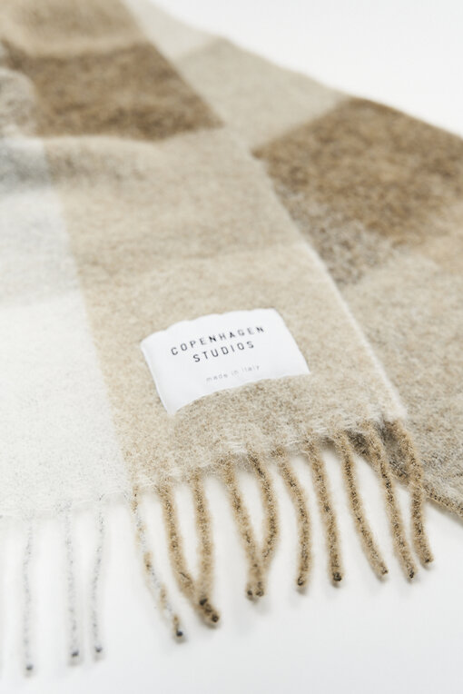 Schal mit dicken Fransen “SHAWL 4” beige (CPH12)