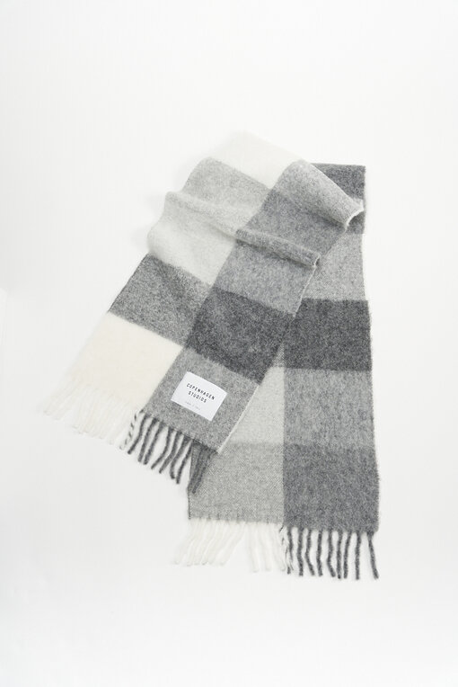 Schal mit dicken Fransen “SHAWL 4” grey melange (CPH12)