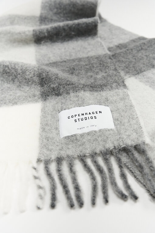 Schal mit dicken Fransen “SHAWL 4” grey melange (CPH12)