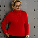 Grobstrickpullover “LEONIA” rot (GW204)