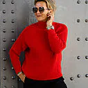 Grobstrickpullover “LEONIA” rot (GW204)