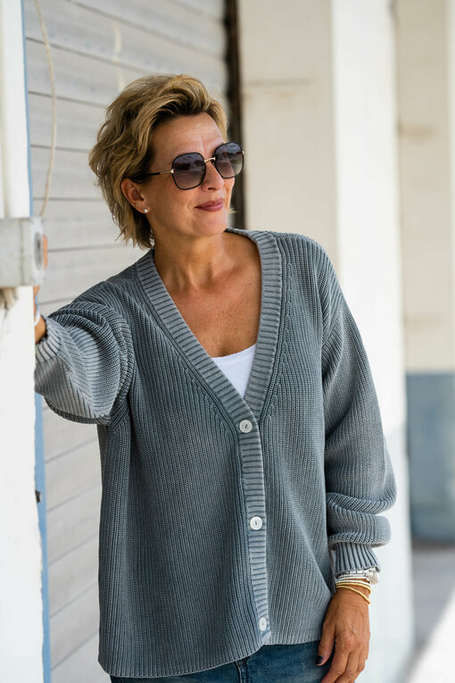 Oversized Cardigan “KRISTI” grey (CC06)