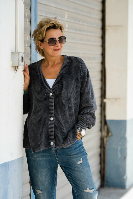 Oversized Cardigan “KRISTI” black (CC06)