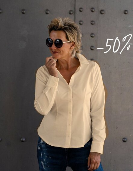 TQ AMSTERDAM - Elastische Bluse "BLUEBELL" (TQ14)