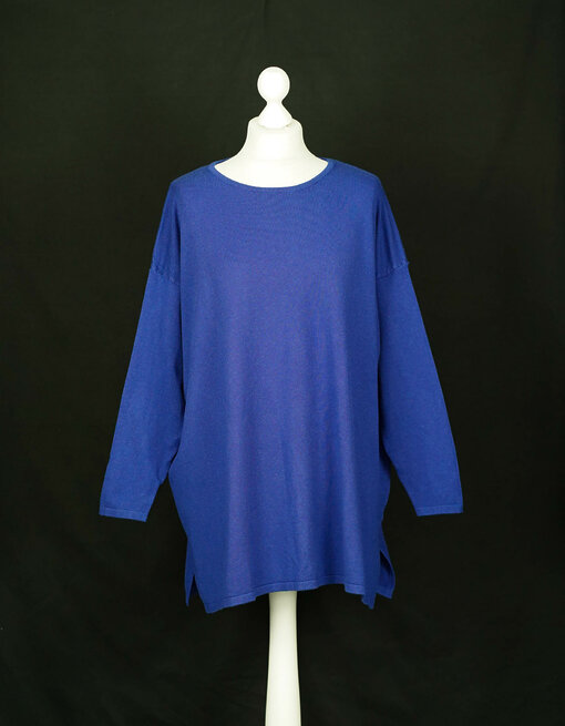 Feinstrickpulli “BIBI” royalblau (GW201)